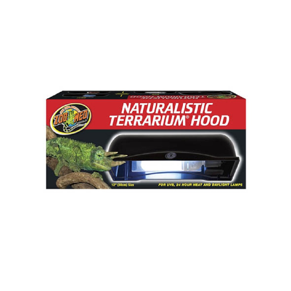 Naturalistic Terrarium® Hoods includes a builtin reflector and socket(