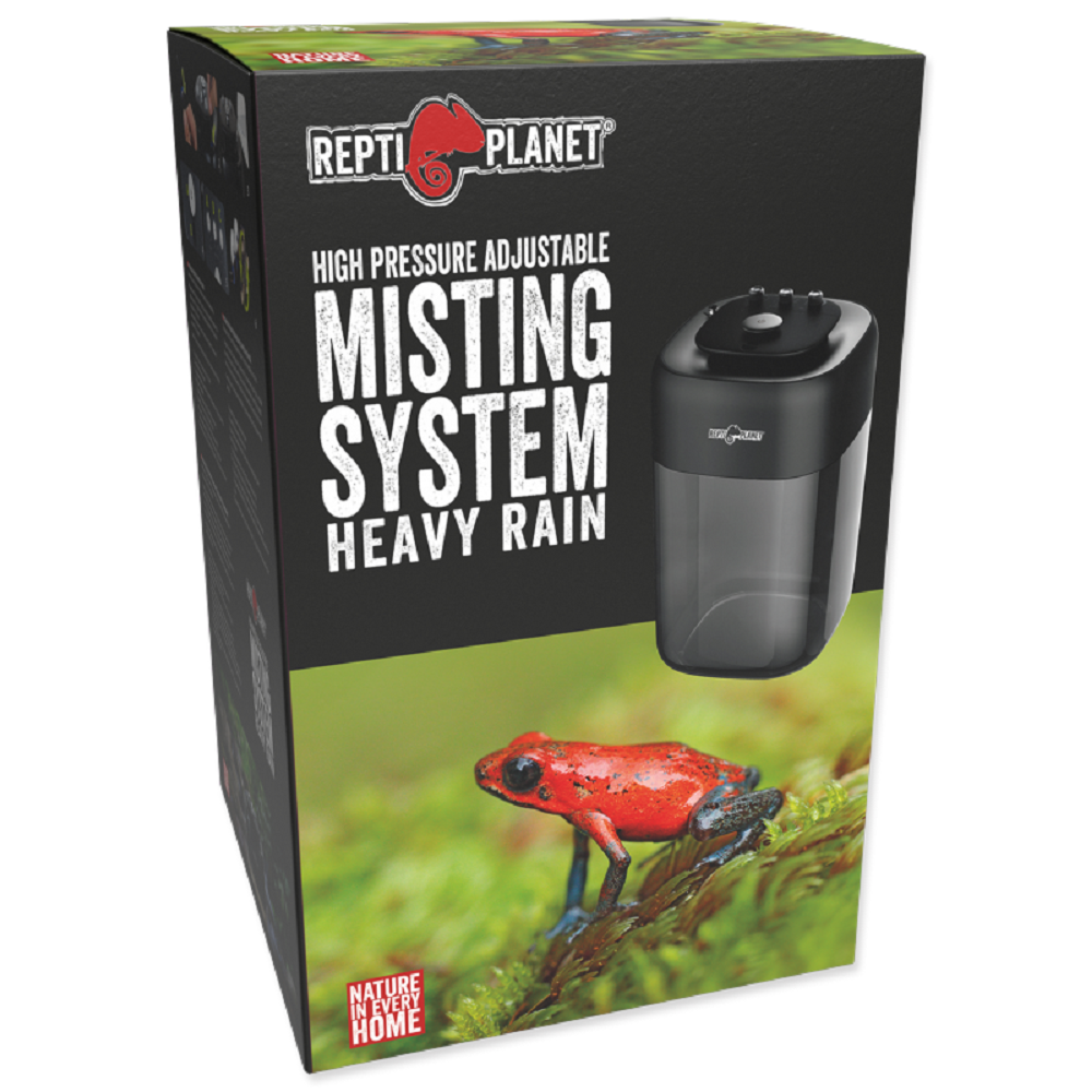 High Pressure Adjustable Misting System Simulates the rainforest enviro