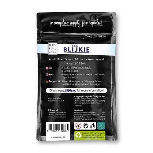 Blijkie diepvries muis volw. 16-22gr 4 s